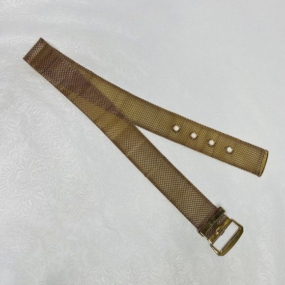 Vtg 1970s Set Gold Tone Mesh Belt and Bracelet main image 6